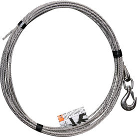 OZ Lifting Products Stainless Steel Cable Assembly with Bare End Fitting 1/4" Dia. x 25L 