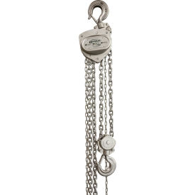 Oz Lifting Products OZSS030-10CH OZ Lifting Products Stainless Steel Manual Chain Hoist, 3 Ton Capacity, 10 Lift image.