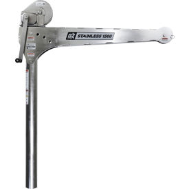 OZ Lifting Products 1500 lb. Stainless Steel Davit Crane with Brake Winch 
