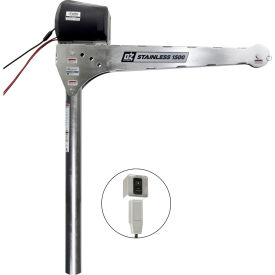 OZ Lifting Products 1500 lb. Stainless Steel Davit Crane with 12V DC Electric Winch 