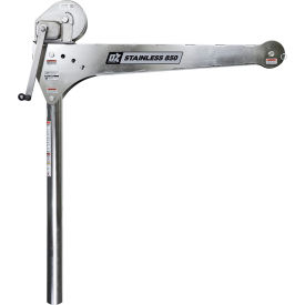 OZ Lifting Products 850 lb. Stainless Steel Davit Crane with Brake Winch 