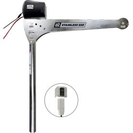 OZ Lifting Products 850 lb. Stainless Steel Davit Crane with 12V DC Electric Winch 