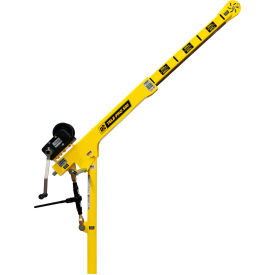 OZ Lifting Products 500 lb. Tele-Pro Davit Crane with 2500 lb. Carbon Steel Brake Winch 