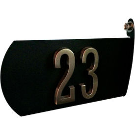 603 Products LLC SPA-A001 Spira SPA-A001 Aluminum Address Plate for Spira Mailboxes - Black with 10 Cast Aluminum Numbers image.