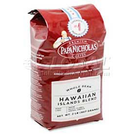 Papanicholas Coffee Co PCO25181 PapaNicholas®  Hawaiian Blend Coffee, Regular, Arabica Bean, 2.5 oz., 18/Carton image.