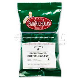 Papanicholas Coffee Co PCO25186 PapaNicholas®  Premium French Roast Coffee, Decaffeinated, Arabica Bean, 2.5 oz., 18/Carton image.