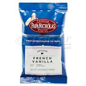 Papanicholas Coffee Co PCO25188 PapaNicholas®  Premium French Vanilla Coffee, Regular, Arabica Bean, 2.5 oz., 18/Carton image.