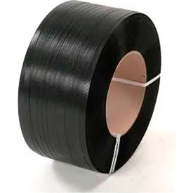 Global Industrial™ Polypropylene Strapping 1/2""W x 7200L x 0.026"" Thick 8"" x 8"" Core Black