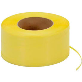 Global Industrial™ Polypropylene Strapping 1/2""W x 7200L x 0.026"" Thick 16"" x6"" Core Yellow