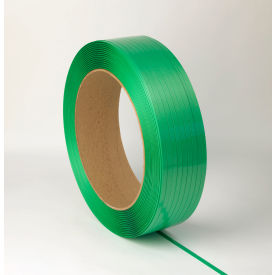Pac Strapping® #1400 Smooth Polyester Strapping Full Skid 5/8"W x 4000L Green Pack of 28 