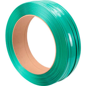 Global Industrial™ Polyester Strapping 5/8""W x 4000L x 0.04"" Thick 16"" x 6"" Core Green