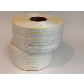 3100# Cross-Woven Cord Strapping, 1"W x 2500'L, White view 2