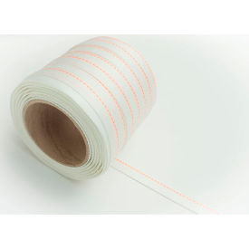 Global Industrial™ Polyester Cord Strapping 3/4""W x 250L x 0.05"" Thick 4"" x 6"" Core White