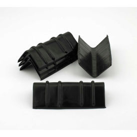 Pac Strapping Prod Inc CP101 Pac Strapping Plastic Strap Guard Corner Protectors, 5-1/4"L x 2"W, Black, Pack of 250 image.