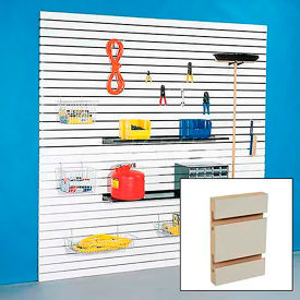 Slatwall Panel without Inserts, 48"W x 48"H, Almond HPL, Pack of 4 view 2