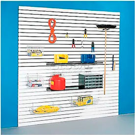 Slatwall Panel without Inserts, 48"W x 48"H, White Laminate, Pack of 4 view 2