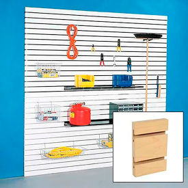 Slatwall Panel without Inserts, 96"W x 48"H, Birch Laminate, Pack of 4 view 2