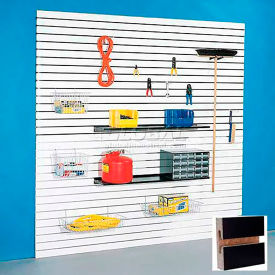 Slatwall Panel without Inserts, 96"W x 48"H, Black Laminate, Pack of 4 view 2