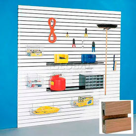 Slatwall Panel without Inserts, 48"W x 96"H, Maple Laminate, Pack of 4 view 2
