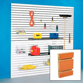 Slatwall Panel without Inserts, 48"W x 96"H, Pearwood Laminate, Pack of 4 view 2