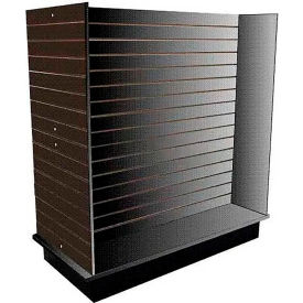 Slatwall H Display Fixture with Casters, 49-1/2"W x 54"H, Black view 2