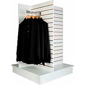 4-Way Slatwall Merchandiser, 36"W x 54"H, White view 2
