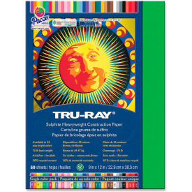 Pacon Corporation 103006 Pacon® Tru-Ray Construction Paper 9" x 12" Festive Green image.