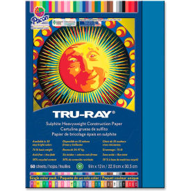 Pacon Corporation 103022 Pacon® Tru-Ray Construction Paper 9" x 12" Blue image.