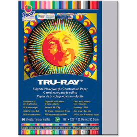 Pacon Corporation 103027 Pacon® Tru-Ray Construction Paper 9" x 12" Gray image.
