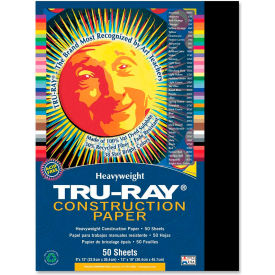 Pacon Corporation 103029 Pacon® Tru-Ray Construction Paper 9" x 12" Black image.