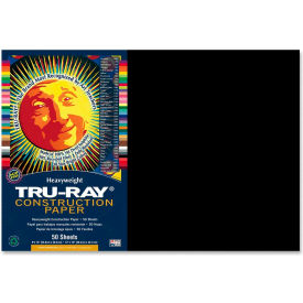 Pacon Corporation 103061 Pacon® Tru-Ray Construction Paper 12" x 18" Black image.