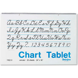 Pacon Corporation 74520 Pacon® Chart Tablets 74520, 12" x 24", White, 1 Each image.