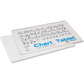 Pacon Corporation 74620 Pacon® Chart Tablets w/Cursive Cvr 74620, 16" x 24", White, 25 Sheets image.