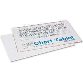 Pacon Corporation 74720 Pacon® Chart Tablets w/Manuscript Cvr 74720, 16" x 24", White, 25 Sheets/Pack image.