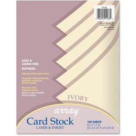 Pacon Corporation 101186 Pacon® Array Classic Heavyweight Card Stock Paper, 8-1/2" x 11", 65 lb, Ivory, 100 Sheets/Pack image.