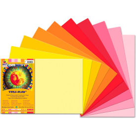 Pacon Corporation 102948 Pacon® Tru-Ray Construction Paper, 76 lbs., 12 x 18, Warm Assorted, 25 Sheets/Pack image.
