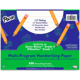Pacon Corporation 2421 Pacon® Multi-Program Handwriting Paper, 10-1/2" x 8", 1/2" Ruling, 500 Sheets/Ream image.
