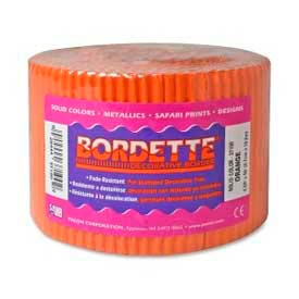 Pacon Corporation 37104 Pacon® Bordette® Decorative Border, 2-1/4" x 50, Orange, 1 Roll image.