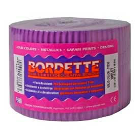Pacon Corporation 37334 Pacon® Bordette® Decorative Border, 2-1/4" x 50, Violet, 1 Roll image.