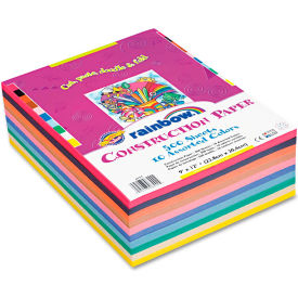 Pacon Corporation 6555 Pacon® Rainbow Super Value Construction Paper Ream, 45 lb, 9 x 12, Assorted, 500 Sheets image.