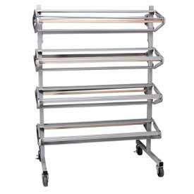 Pacon Corporation 67780 Pacon® Horizontal Mobile Paper Rack, Holds 8 Rolls, Gray image.