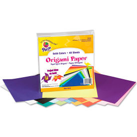 Pacon Corporation 72200 Pacon® Origami Paper, 30 lbs., 9 x 9, Assorted Bright Colors, 40 Sheets/Pack image.