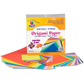 Pacon Corporation 72230 Pacon® Origami Paper, 30 lbs., 9-3/4 x 9-3/4, Assorted Bright Colors, 55 Sheets/Pack image.