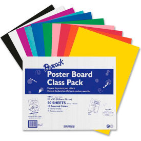 Pacon Corporation 76347 Pacon® 4-Ply Posterboard, 22"W x 28"H, Assorted, 50/Carton image.
