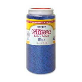 Pacon Corporation 91750 Pacon® Sparkling Crystals Glitter, 16 oz., Blue image.
