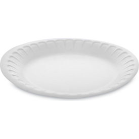 Pactiv Evergreen™ Placesetter Satin Non Laminated Foam Plate 7" Dia. White Pack of 900