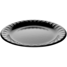 Pactiv Evergreen™ Placesetter Deluxe Laminated Foam Plate 9" Dia. Black Pack of 500