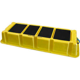 US Roto Molding NLST-1 YEL 1 Step Plastic Step Stand Long - Yellow 66-1/2"W x 26-1/2"D x 10"H - NLST-1 YEL image.