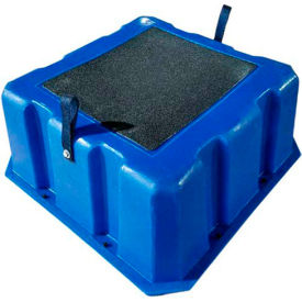 US Roto Molding NST-1 BL 1 Step Nestable Plastic Step Stand - Blue 25"W x 25"D x 10"H - NST-1 BL image.