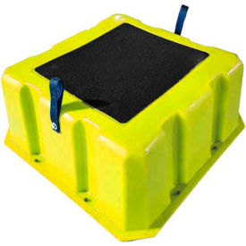 US Roto Molding NST-1 YEL 1 Step Nestable Plastic Step Stand - Yellow 25"W x 25"D x 10"H - NST-1 YEL image.